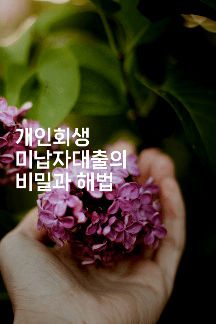 개인회생 미납자대출의 비밀과 해법