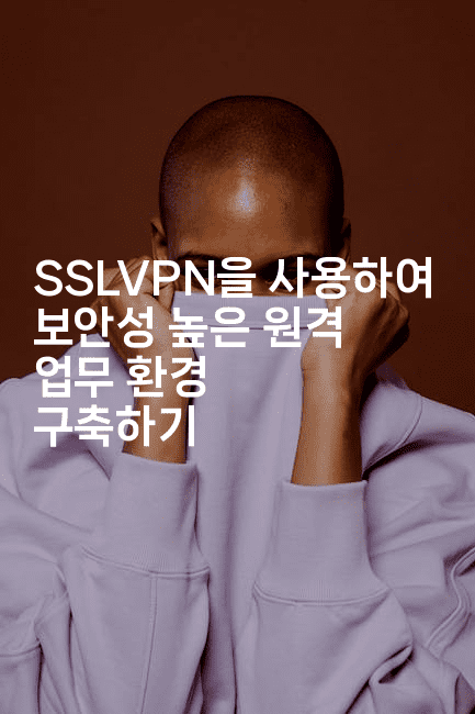 SSLVPN을 사용하여 보안성 높은 원격 업무 환경 구축하기2-지니지니