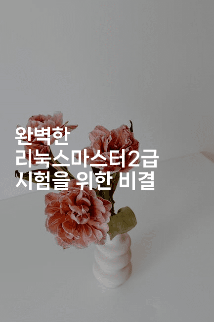 완벽한 리눅스마스터2급 시험을 위한 비결 2-지니지니