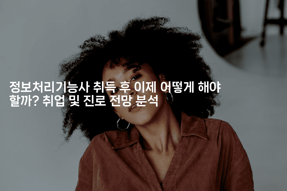 정보처리기능사 취득 후 이제 어떻게 해야 할까? 취업 및 진로 전망 분석-지니지니