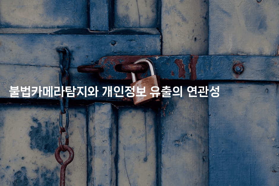 불법카메라탐지와 개인정보 유출의 연관성2-지니지니