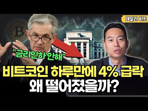 비트코인 하루만에 4% 급락, 왜 떨어졌을까? [백훈종의 데일리 비트]